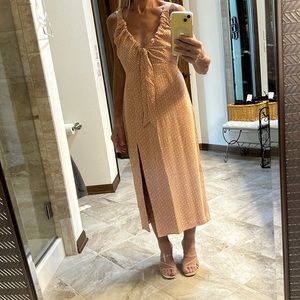 Women’s size extra small Abercrombie and Fitch V neck, cinched, slit dress